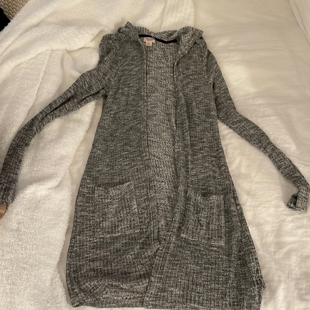 Long grey cardigan